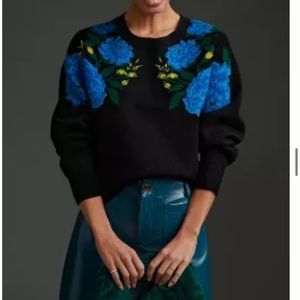 Maeve cropped crew neck sweater